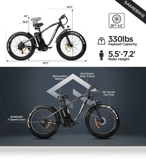 Electric Mountain Bike — E-Bikes, SAMEBIKE
