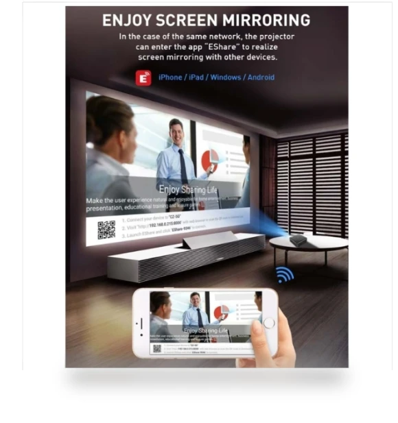 4K HD DLP Mini 3D Projector — Home Theater Projectors