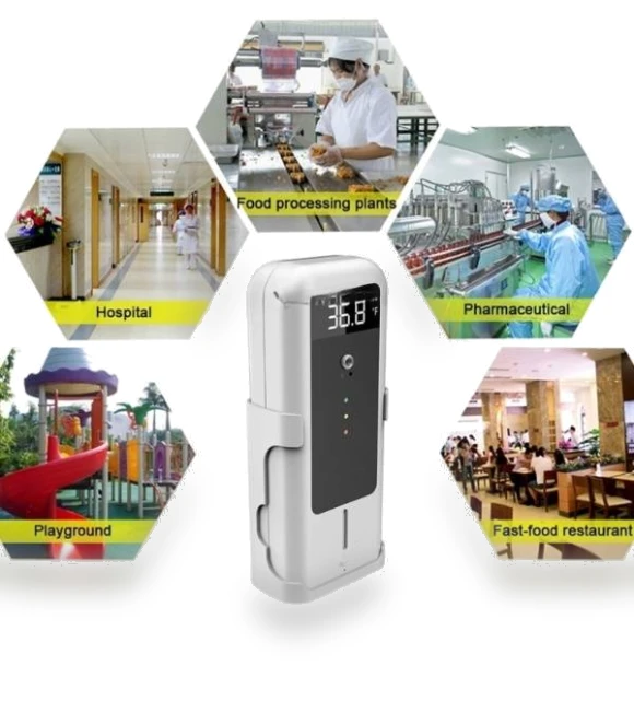 Infrared Thermometer and Automatic Infrared Sensor Sterilization Dispenser with Tripod Mount Holder — Temperature Measurement Devices