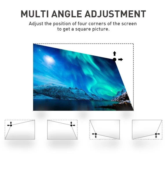 Portable 4K Ultra HD DLP Mini Smart Projector — Home Theater Projectors