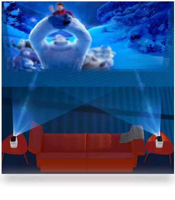 Portable HD 4K Smart Wireless Projector — Home Theater Projectors, RBT