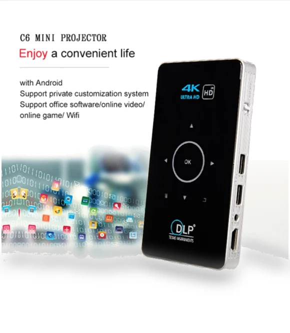 Android System Smart DLP HD Mini Projector — Home Theater Projectors