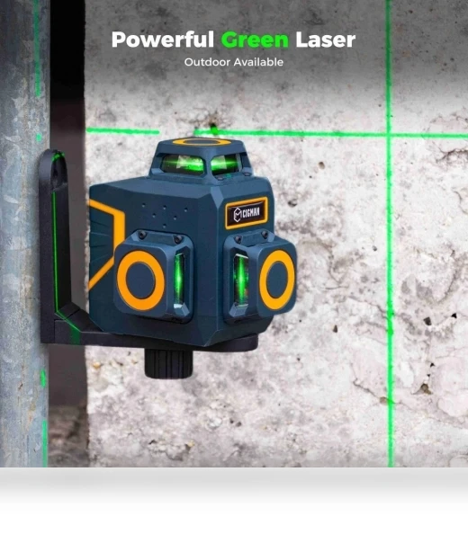 3x360° 12 Lines Laser Level — Alignment & Leveling Lasers, CIGMAN