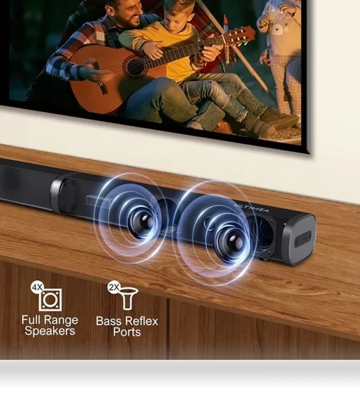 2.1 Wired Soundbar for TV Devices — Home Entertainment Systems, Ultimea