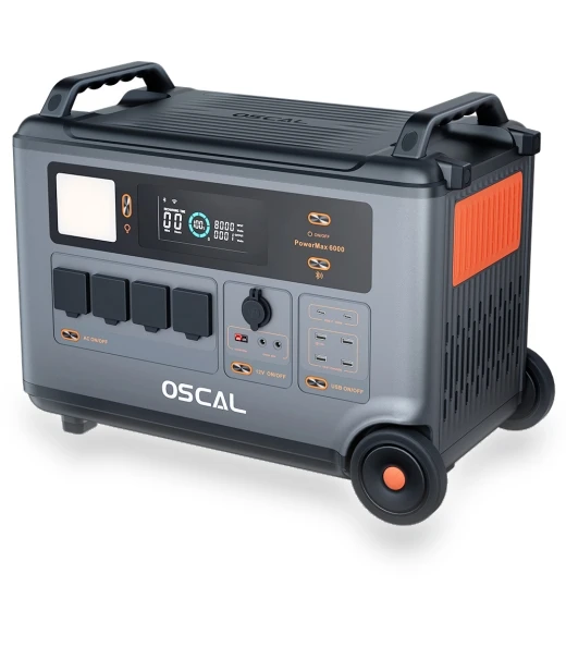 PowerMax6000 3600Wh 6000W Power Station with Battery Pack Kit — Chargers, OSCAL
