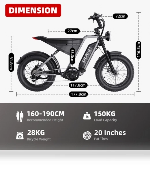Electric Mountain Bike — Motors, GUNAI