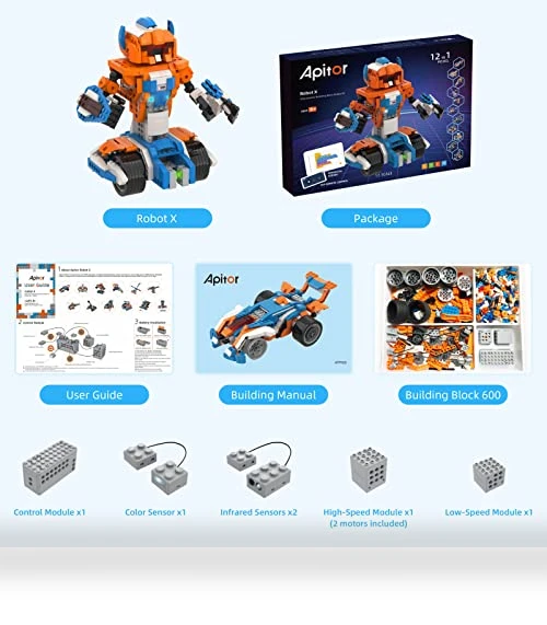12-in-1 Robot Building Kit — Interactive Figures & Robots, Apitor
