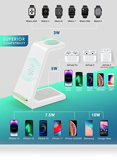 3 in 1 Fast Desk Charging Station — Charging Solutions, CYSPO TECHNOLOGY (SHENZHEN) CO., LTD