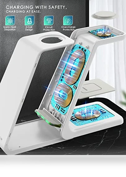 3 in 1 Fast Desk Charging Station — Charging Solutions, CYSPO TECHNOLOGY (SHENZHEN) CO., LTD