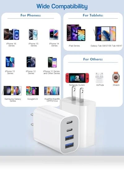 40W 4-Port Fast USB C Charger Block — Charging Solutions, Shenzhen Xihuida Electronics Co., Ltd.