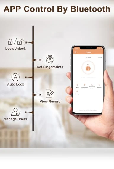 Fingerprint Smart Lock Biometric Door Knob — Smart Home Security, Tinewa