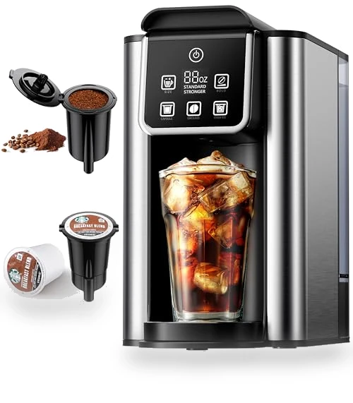 Hot & Iced Coffee Maker with Bold Setting — Coffee Makers, KIDISLE