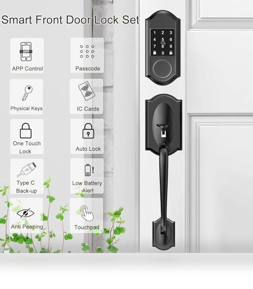 Keyless Entry Deadbolt with Handle Set — Deadbolts, Narpult Smart