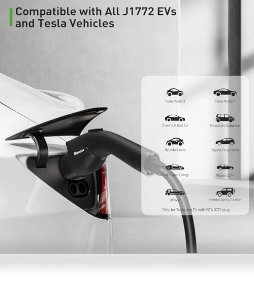 Level 2 EV Charger with NEMA 14-50 Plug and NEMA 5-15 Adapter — Battery Chargers, HIMOTOR