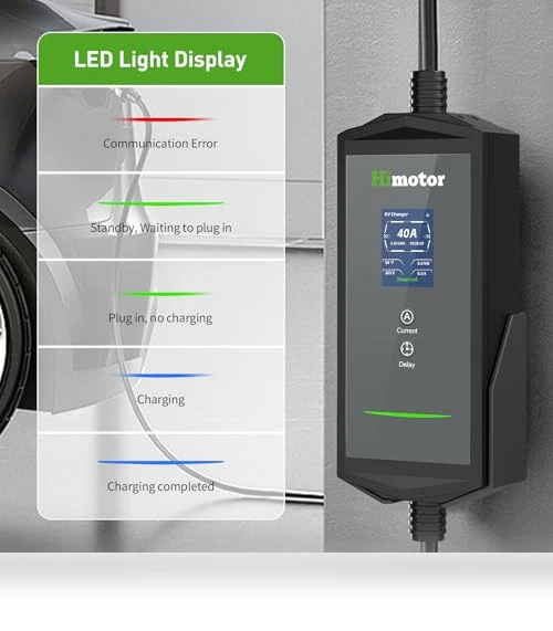 Level 2 EV Charger with NEMA 14-50 Plug and NEMA 5-15 Adapter — Battery Chargers, HIMOTOR