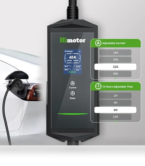 Level 2 EV Charger with NEMA 14-50 Plug and NEMA 5-15 Adapter — Battery Chargers, HIMOTOR