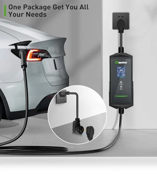 Level 2 EV Charger with NEMA 14-50 Plug and NEMA 5-15 Adapter — Battery Chargers, HIMOTOR