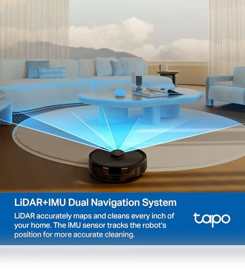 LiDAR Smart Navigation Robot Vacuum and Mop with Self-Emptying Dock — Smart Cleaning Robots, Tapo