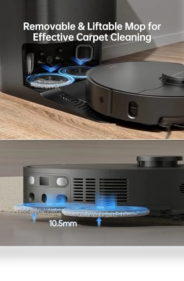 Robot Vacuum with Detachable & Liftable Mop — Smart Cleaning Robots, Dreame