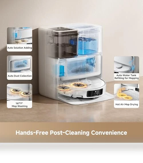Robot Vacuum with Removable & Liftable Mop — Smart Cleaning Robots, MOVA