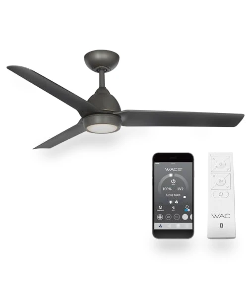 Smart Home Ceiling Fan with LED Light Kit — Ceiling Fan Wall Controls, WAC Lighting