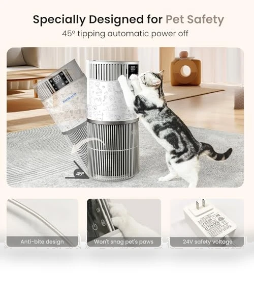 Smart Pet Air Purifier with Aromatherapy Diffuser — Activated Carbon Air Purifiers, Samrado