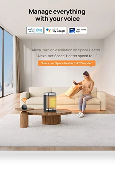 Smart Space Heater with WiFi, Alexa & Google Assistant — Portable Heating Solutions, Dreo