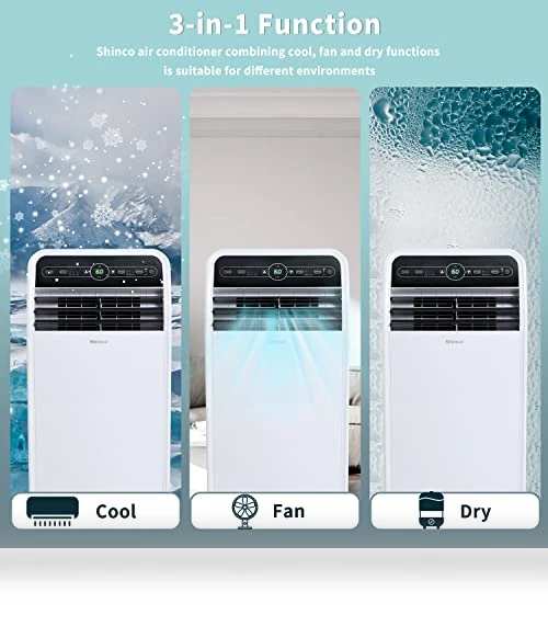 Smart Wi-Fi Portable Air Conditioner — Air Moisture Control, Shinco