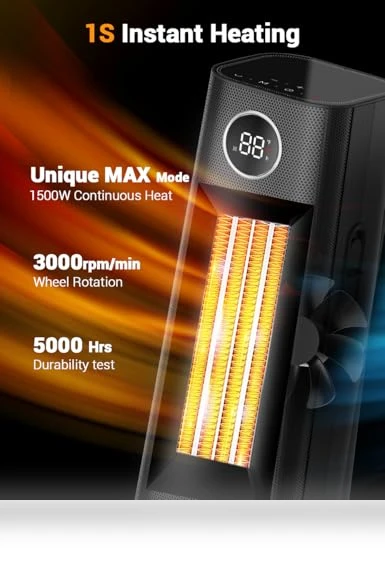 Space Heater for Indoor Use — Portable Heating Solutions, Sunnote