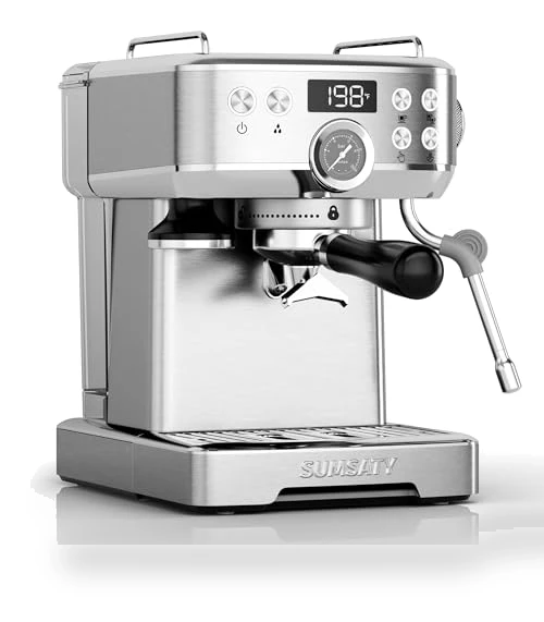 Stainless Steel Espresso Machine with Milk Frother — Milk Frothers, SUMSATY