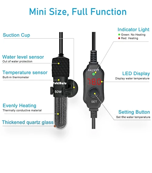 Submersible Aquarium Heater — Heaters & Chillers, YukiHalu