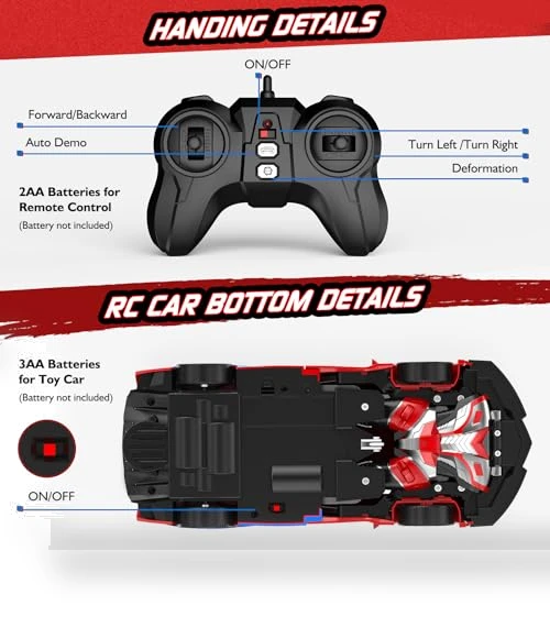 Transforming Remote Control Car and Robot — Interactive Figures & Robots, CEGOUFUN
