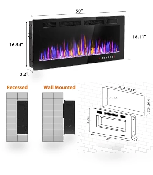 Ultra-Thin Electric Fireplace Heater — Electric Heating Solutions, VENDORZ