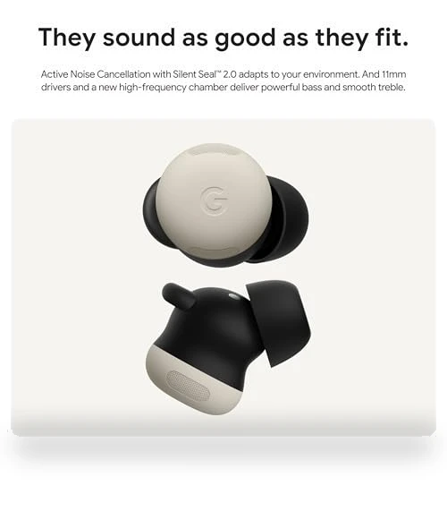 Wireless Earbuds with Active Noise Cancellation — In-Ear Headphones, Google