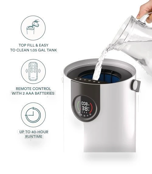 2-in-1 Cool Mist Humidifier & Air Purifier — Air Moisturizers, Homedics