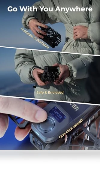 4K Action Flying Camera, Foldable Drone — Drones, HOVERAir
