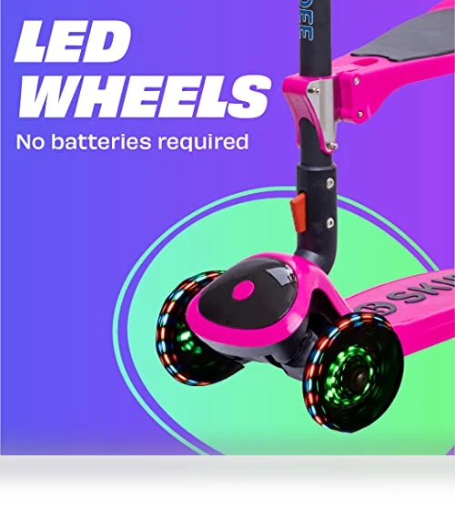 Adjustable Height Foldable Scooter with Removable Seat — Balance Bikes, SKIDEE