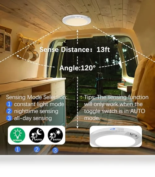 Auto Motion Sensor LED Ceiling Lights — Overhead Lighting, Koopala