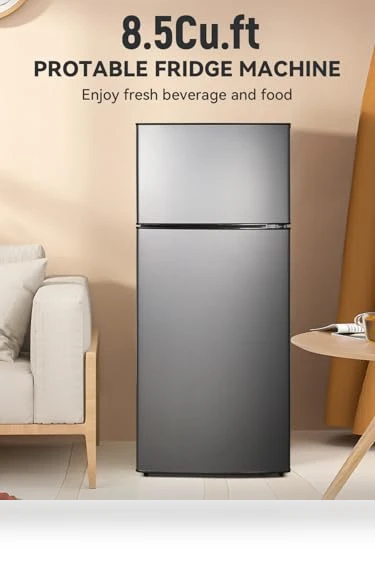 Dual-Door Apartment Refrigerator with Freezer — Mini Fridges, Cucina Magica