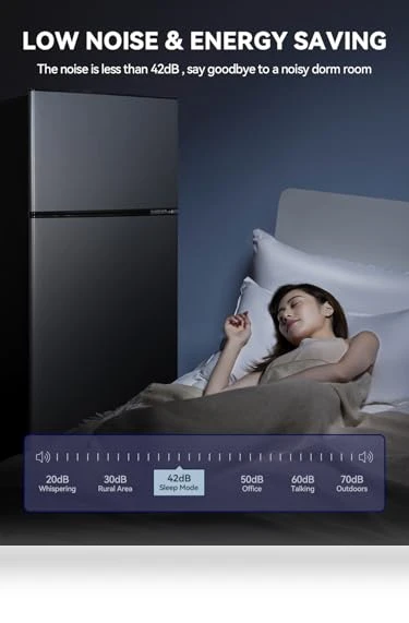 Dual-Door Apartment Refrigerator with Freezer — Mini Fridges, Cucina Magica