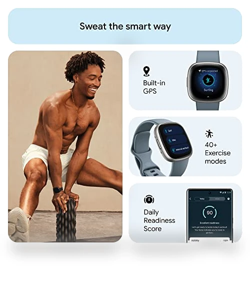 Fitness Smartwatch with Daily Readiness, GPS, 24/7 Heart Rate — Smartwatches, Fitbit