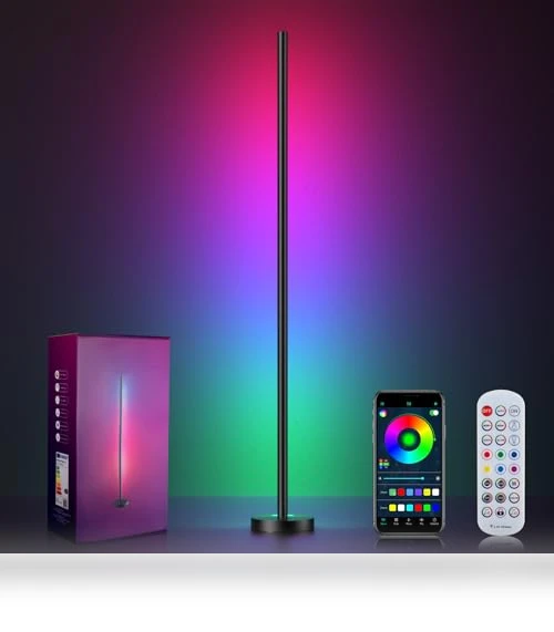 LED Corner Floor Lamp with App and Remote Control — LED Strips, BrilliLux