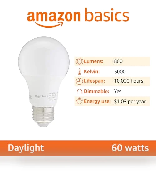 LED Light Bulbs — Compact Fluorescent, Amazon Basics