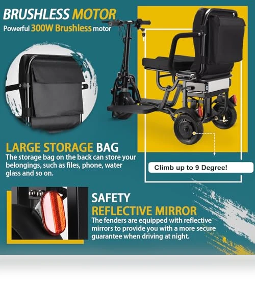 Lightweight Folding Scooter — Mobility Scooters, mujo-24V