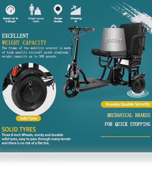 Lightweight Folding Scooter — Mobility Scooters, mujo-24V