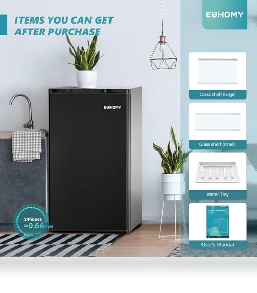 Mini Fridge with Freezer — Mini Fridges, EUHOMY