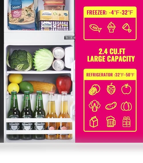 Mini Fridge with Top Freezer — Mini Fridges, DEMULLER