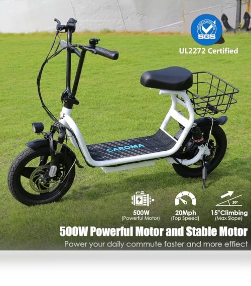 Peak 1200W Electric Scooter with Seat for Adults — Electric Vehicles, Caroma