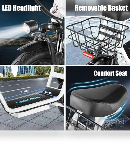 Peak 1200W Electric Scooter with Seat for Adults — Electric Vehicles, Caroma