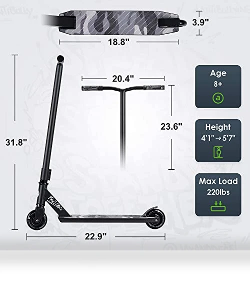 Pro Scooter Stunt Scooter Complete Trick Scooter — Push Scooters, FREEDARE